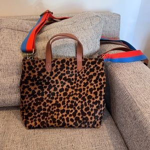 Madewell x Kule Zip-Top Transport Crossbody: Leopard Calf Hair Edition